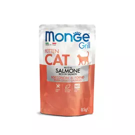 Влажный корм для котят Monge Cat Grill Pouch норвежский лосось пауч 0,085 кг