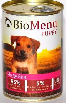 Влажный корм для щенков BioMenu Puppy Индейка 0,41 кг
