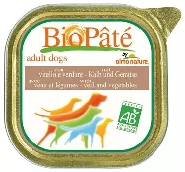Влажный корм для собак Almo Nature DailyMenu Bio Pate Adult Dog Veal and Vegetables 0,1 кг