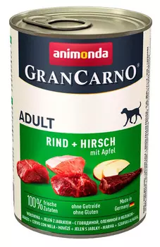 Влажный корм для собак Animonda Gran Carno Adult Original с говядиной олениной и яблоком 0,4 кг