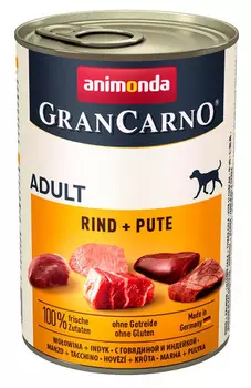 Влажный корм для собак Animonda Gran Carno Adult Original с говядиной и индейкой 0,4 кг