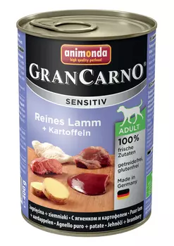 Влажный корм для собак Animonda GranCarno Sensitiv для чувствительных с ягненком и картофелем 0,4 кг