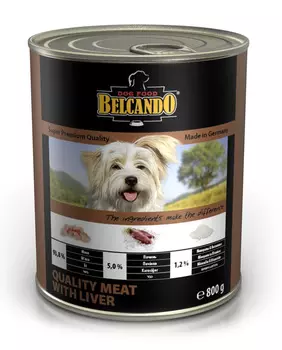 Влажный корм для собак Belcando Quality Meat with Liver 0,8 кг