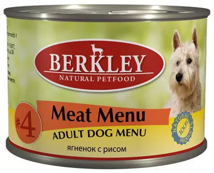 Влажный корм для собак Berkley №4 Meat Menu 0,2 кг