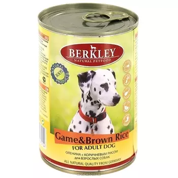 Влажный корм для собак Berkley Game &amp; Brown Rice 0,4 кг