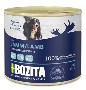 Влажный корм для собак Bozita Lamb мясной паштет с ягненком 0,625 кг