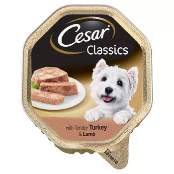 Влажный корм для собак Cesar паштет индейка и ягненок 0,15 кг