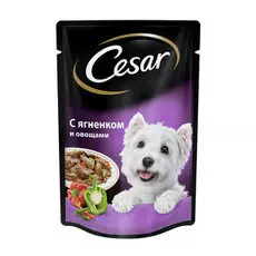 Влажный корм для собак Cesar Ягненок с овощами пауч 0,1 кг