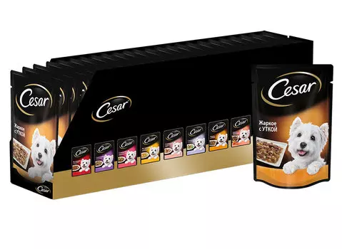 Влажный корм для собак Cesar Жаркое с уткой 28шт 0,085 кг