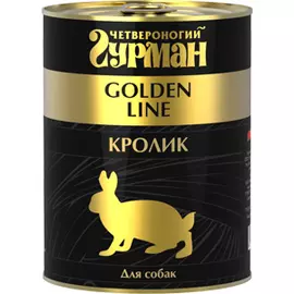 Влажный корм для собак Четвероногий Гурман Golden line Кролик натуральный 0,34 кг