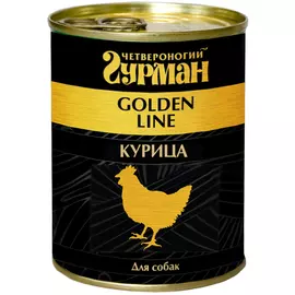 Влажный корм для собак Четвероногий Гурман Golden line Курица натуральная 0,34 кг