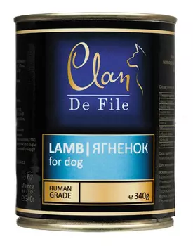 Влажный корм для собак Clan De File Lamb 0,34 кг