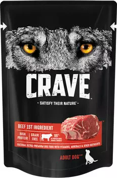 Влажный корм для собак Crave Adult с говядиной 0,085 кг