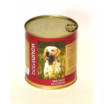 Влажный корм для собак Dog Lunch Мясное ассорти 0,75 кг