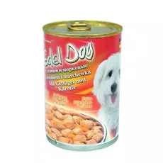 Влажный корм для собак Edel Dog нежные кусочки в соусе с птицей и морковью 1,2 кг