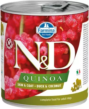 Влажный корм для собак Farmina N &amp; D Quinoa Duck &amp; Coconut с уткой, киноа и кокосом 0,285 кг