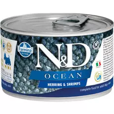 Влажный корм для собак Farmina N &amp; D Ocean Herring &amp; Shrimp Mini с сельдю и креветками для маленьких пород 0,14 кг