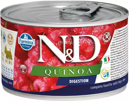 Влажный корм для собак Farmina N &amp; D Quinoa Digestion Mini с киноа для поддержания пищеварения для маленьких пород 0,14 кг