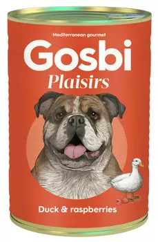 Влажный корм для собак Gosbi Plaisirs Duck &amp; Raspberries с уткой и малиной 0,4 кг