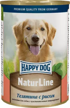 Влажный корм для собак Happy Dog телятина с рисом 0,41 кг