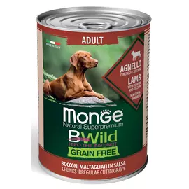 Влажный корм для собак Monge BWild Grainfree Adult из ягненка с тыквой и кабачками 0,4 кг