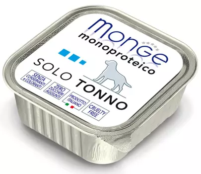 Влажный корм для собак Monge Monoproteico Solo паштет из тунца 0,15 кг