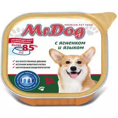 Влажный корм для собак Mr.Dog с ягненком и языком 0,3 кг