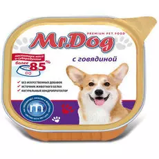 Влажный корм для собак Mr.Dog с говядиной 0,3 кг