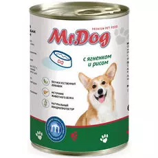 Влажный корм для собак Mr.Dog с ягнёнком и рисом 0,41 кг