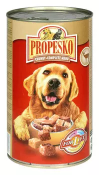Влажный корм для собак Propesko с курицей и дичью 1,24 кг