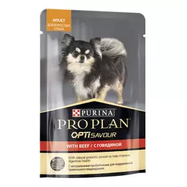 Влажный корм для собак Purina Pro Plan Adult для маленьких пород с говядиной пауч 0,1 кг