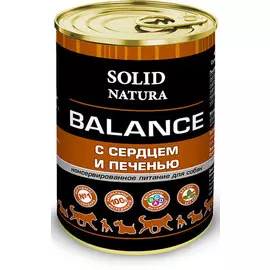 Влажный корм для собак Solid Natura Balance Сердце и печень 0,34 кг