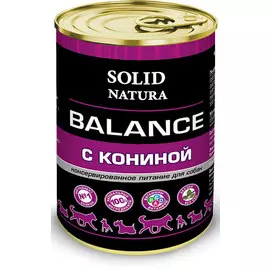 Влажный корм для собак Solid Natura Balance Конина 0,34 кг