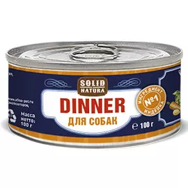 Влажный корм для собак Solid Natura Dinner Индейка 0,1 кг