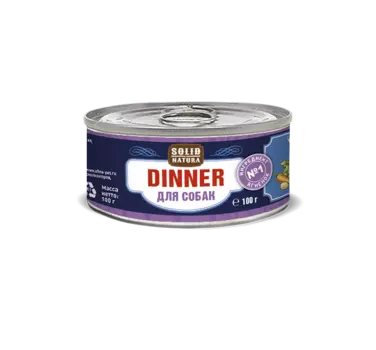 Влажный корм для собак Solid Natura Dinner Ягненок 0,1 кг