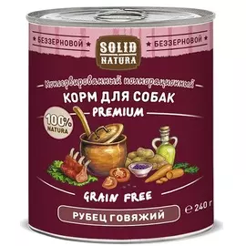 Влажный корм для собак Solid Natura Premium Рубец говяжий 0,24 кг