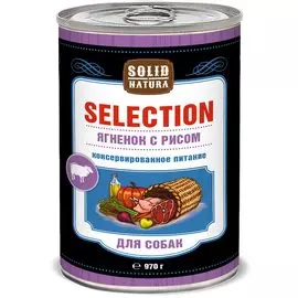 Влажный корм для собак Solid Natura Selection Ягненок с рисом 0,97 кг