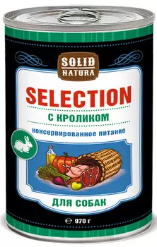 Влажный корм для собак Solid Natura Selection Кролик 0,97 кг