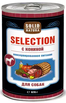 Влажный корм для собак Solid Natura Selection Конина 0,97 кг