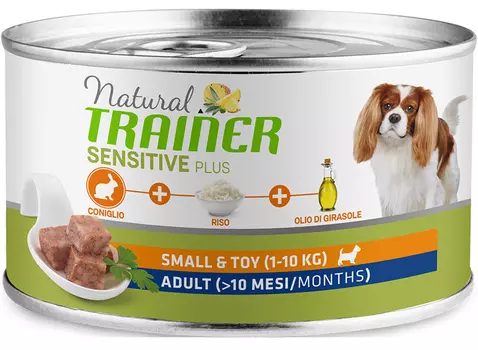 Влажный корм для собак Trainer Sensitive Plus Adult Mini Rabbit and Rice 0,15 кг