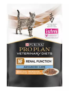 Влажный корм Purina Pro Plan PVD NF Renal Function Advanced care для поддержания функции почек с курицей пауч диета для кошек 0,085 кг