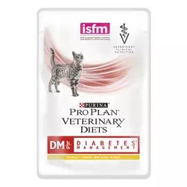 Влажный корм Purina Pro Plan Veterinary Diets Feline DM Chicken пауч диета для кошек 0,085 кг