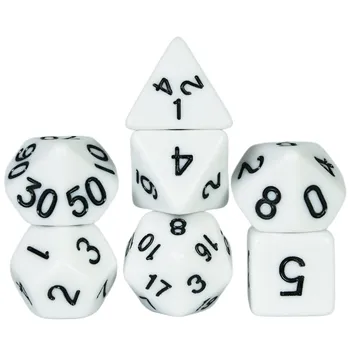 Набор игральных костей 7 шт. игральные кости для ролевых игр DND RPG настольные игровые аксессуары DND многогранные игральные кости black blue