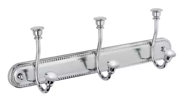 Планка с крючками «Fixsen» Adele FX-55005-3 на стену хром