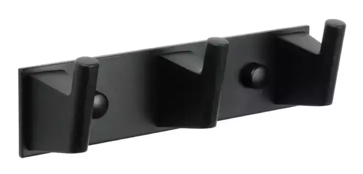 Планка с крючками «Fixsen» Trend FX-97805-3 на стену чёрная матовая