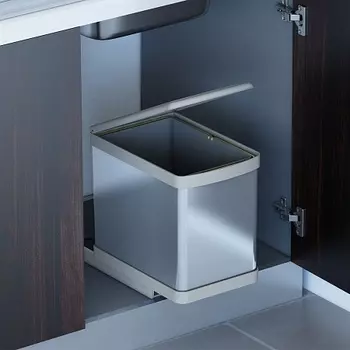 Система сортировки мусора Alveus ALBIO 10 1x16 L, серый пластик/нержавеющая сталь