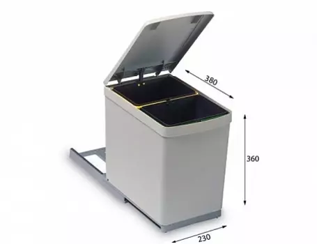 Система сортировки мусора Alveus ALBIO 10 1x16 L, пластик