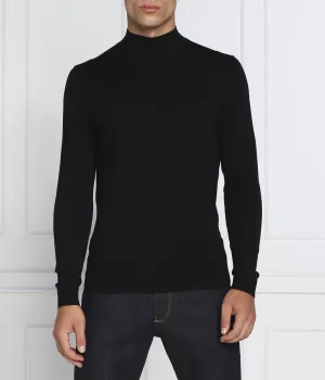 Водолазка мужская Calvin Klein облегающего кроя шерстяная, черный