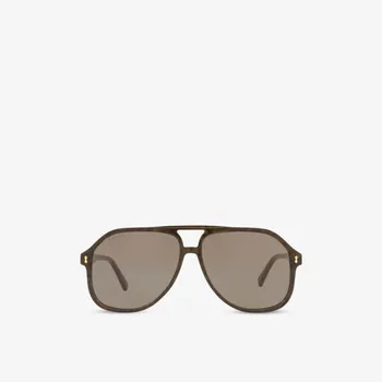 Солнцезащитные очки GG1042S в ацетатной оправе-авиаторе Gucci, синий