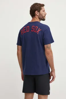Хлопковая футболка Boston Red Sox Nike, темно-синий